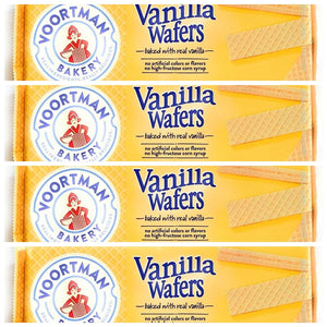 Voortman Bakery Vanilla Wafers, oz., 10.6 oz, Pack of 4 for a total of 42.40 oz – Wafers Baked with Real Vanilla, No Artificial Colors, Flavors or High-Fructose Corn Syrup