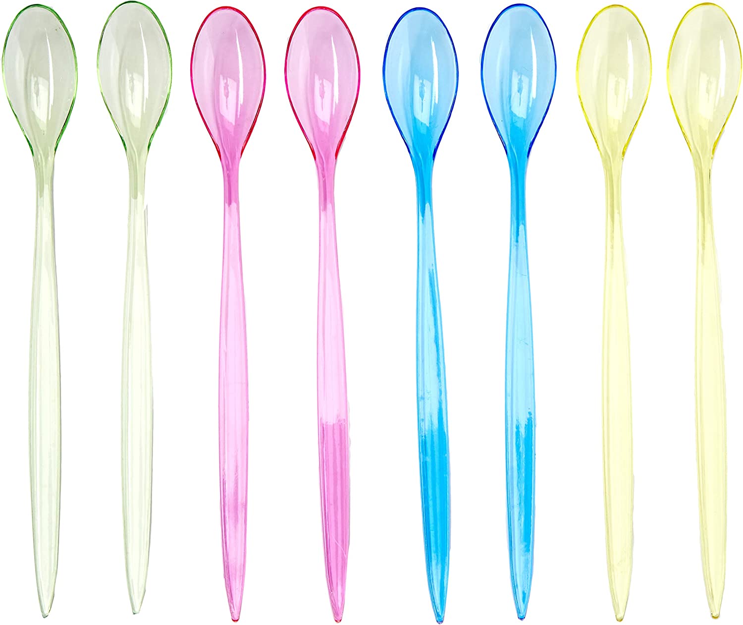 Chef Craft Set of 8 Iced Tea, Cocktail and Milkshakes Spoons, Silver