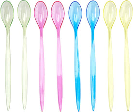 Chef Craft Set of 8 Iced Tea, Cocktail and Milkshakes Spoons, Silver