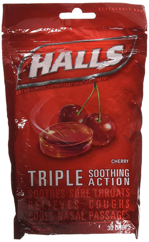 Image of Halls Cough Drops Cherry - 28 Drops