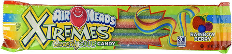 Image of Airheads Extremes Sour Candy, Rainbow Berry, 2 Ounce (Pack of 4 Individual Packages)