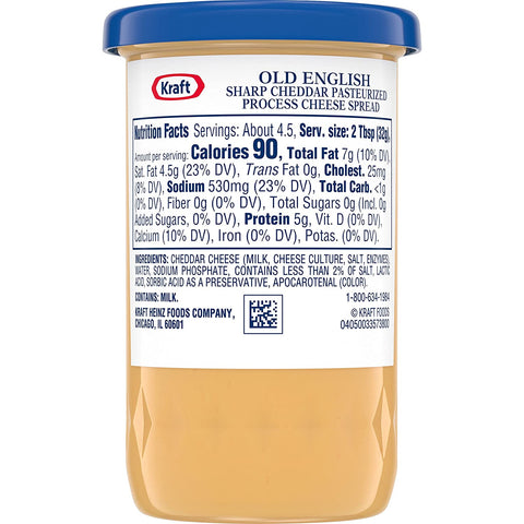 Image of Kraft Cheese Spread, Old English 5 Oz (Pack of 4)