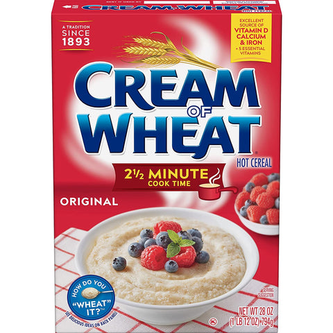 Image of Cream of Wheat, Original Stove Top, 2.5 Minutes, 28 Ounce Boxes (Pack of 4)