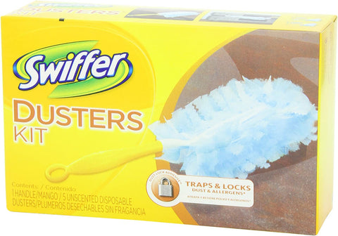 Image of Swiffer Dusters Disposable Cleaning Dusters Unscented Starter Kit, 1 Kit (Pack of 2)