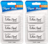 Paper Mate White Pearl Premium Erasers, White, 3 Pack (70624) (2 x 3 pack)