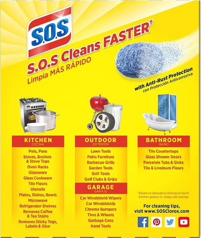 Image of S.O.S-10002 , Steel Wool Soap Pads, 10 Ct