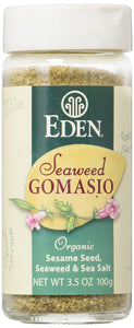 Organic Seaweed Gomasio - Sesame Seeds Seaweed & Sea Salt 3.5 Ounce (100 Grams) Jar