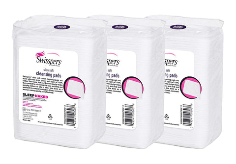 Image of Swisspers Premium Ultra Soft Facial Cleansing Cotton Pads, 50 Each (Pack of 3)