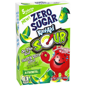 Kool-Aid Zero Sugar Sours Snappin' Green Apple Flavored Drink Mix