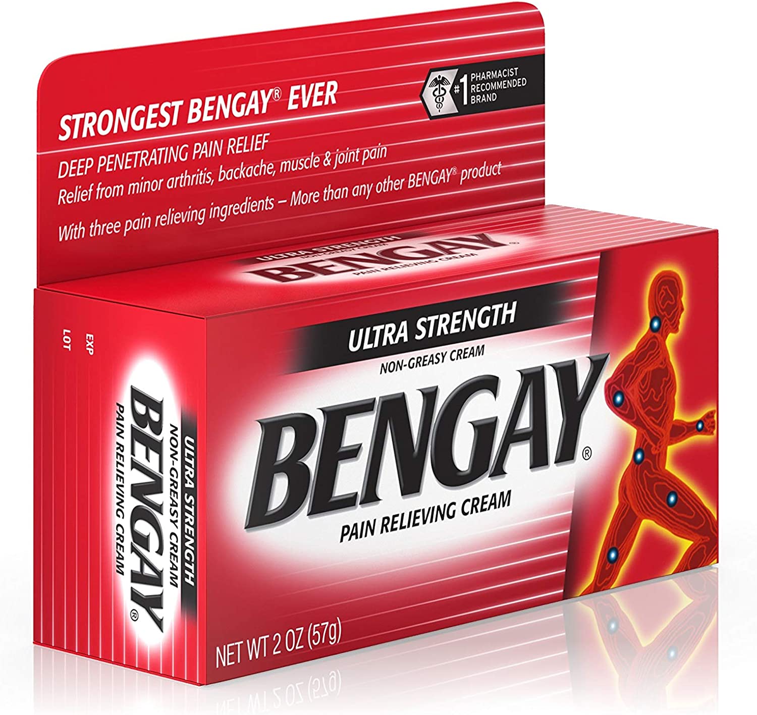 Ultra Strength Bengay Pain Relief Cream, Topical Analgesic for Arthritis, Muscle, Joint & Back, 2 oz
