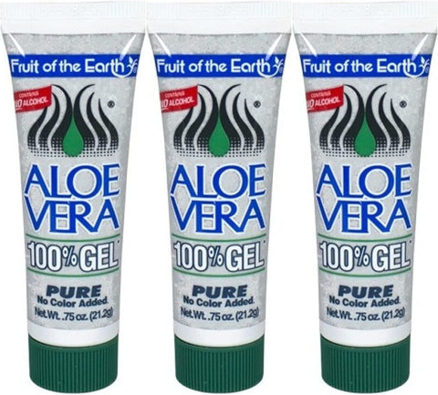 Image of Fruit of the Earth Aloe Vera Gel Tube 0.75 Oz Travel Size (Pack of 3)
