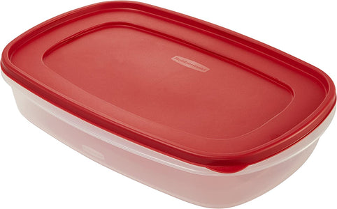 Rubbermaid Easy Find Lids Food Storage Container, 1.5 Gallon, Racer Red
