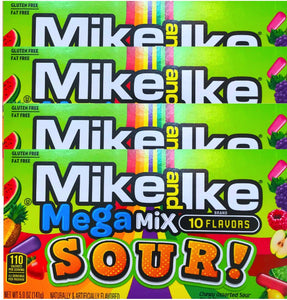 NEW Mike & Ike Mega Mix Sour Gluten Free/ Fat Free Candies Net Wt 5oz