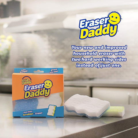 Image of Scrub Daddy- Eraser Daddy - Dual Sided Water Activated Scrubber & Eraser