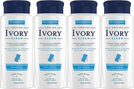 Ivory Body Wash, Original, 21 oz (Pack of 4)