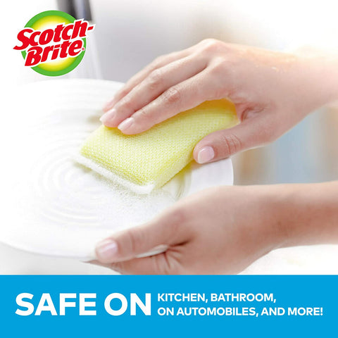 Image of Scotch-Brite Dobie Cleaning Pad, Ideal for Dishwashing, Kitchen, Bathroom and More, Scours Without Scratching, 1 Pad