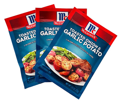 Image of McCormick Toasted Onion & Garlic Potato Seasoning Mix (Pack of 3) 1.25 oz Packets