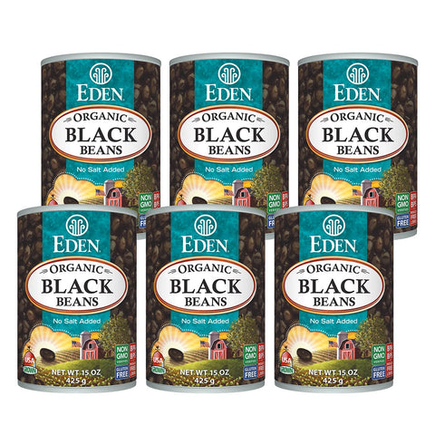 Image of Eden Organic Black Beans No Salt Added 15 OZ (Pack of 6)