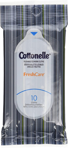 Image of Cottonelle Fresh Care Flushable Wipes, Travel Pack, 12 Travel Packs of 10 Cloths Each (120Ct)
