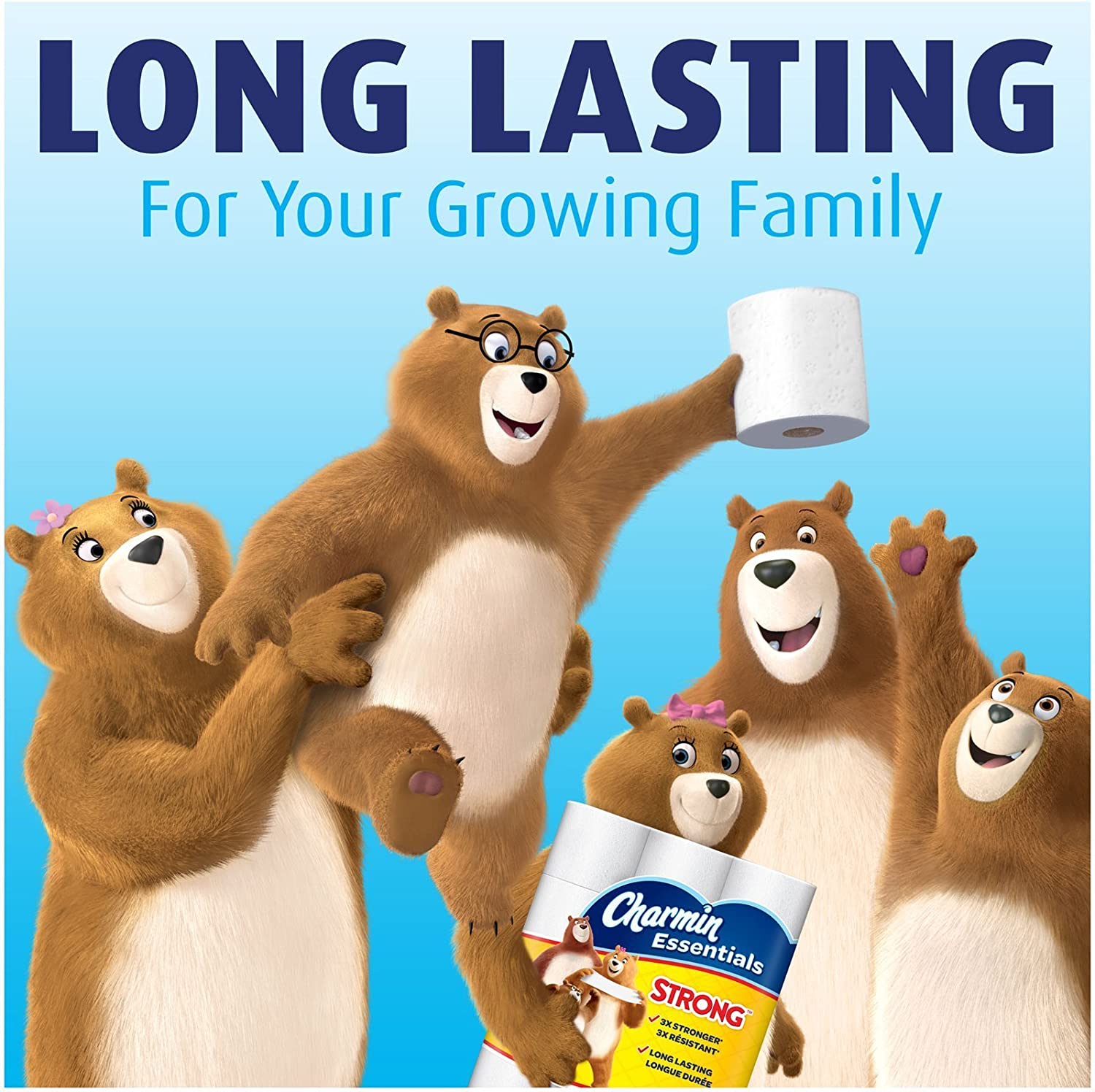 Charmin Essentials Strong Toilet Paper, Bath Tissue, Giant Roll, 12 Count