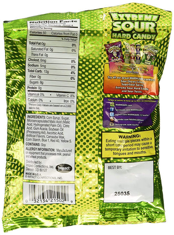 Image of Warheads Extreme Sour Hard Candy Assorted Flavors 2 Oz.