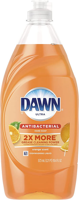 Dawn Ultra Antibacterial Hand Soap, Dishwashing Liquid Dish Soap, Orange Scent, 19.4 fl oz