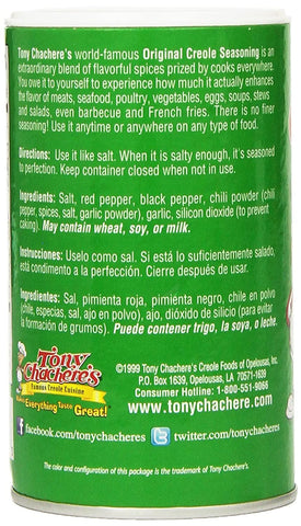 Tony Chachere's Original Creole Seasoning 8 Oz (Pack of 2)