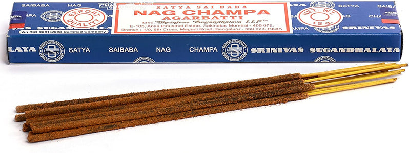 Satya 3 Packs Original Nag Champa Incense Sticks Joss Incense - Incense 15g Box