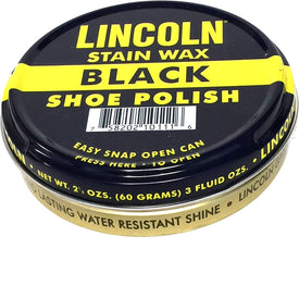 Lincoln Stain Wax Shoe Polish 2 1/8 Oz Color - Black