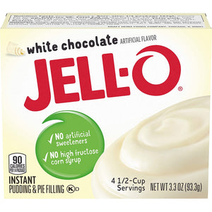 Jell-O Instant White Chocolate Pudding & Pie Filling (3.3 oz Boxes, Pack of 6)
