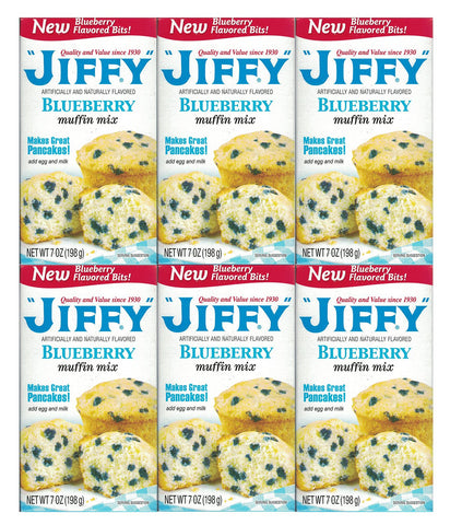 Image of Jiffy, Blueberry Muffin Mix, 7oz Box (Pack of 6)