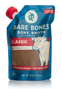 Bone Broth by Bare Bones 100% Grass-fed, Organic, Bone Broth, Protein/Collagen-rich, 16 oz