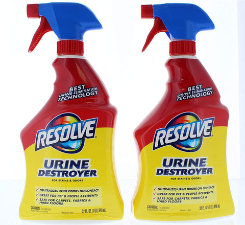 Image of 2 Pk. Resolve Urine Destroyer Spray Stain & Odor Remover, 32 Fluid Ounce (64 Fl. Oz Total)