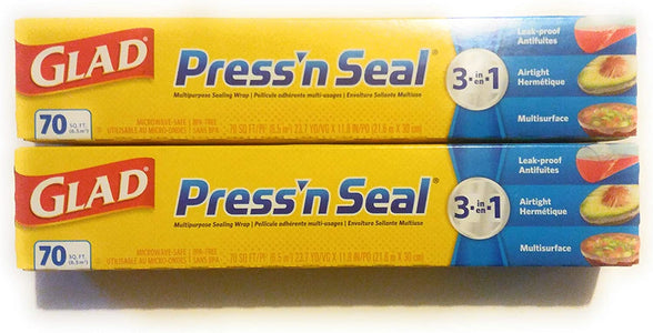 Glad Press 'n Seal Wrap (2-Pack, 70 sq. ft. each - Total 140 sq. ft.)