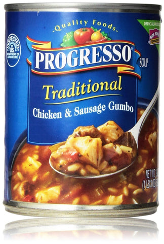Image of Progresso Traditional Chicken & Sausage Gumbo Soup 19 oz (Pack of 12)
