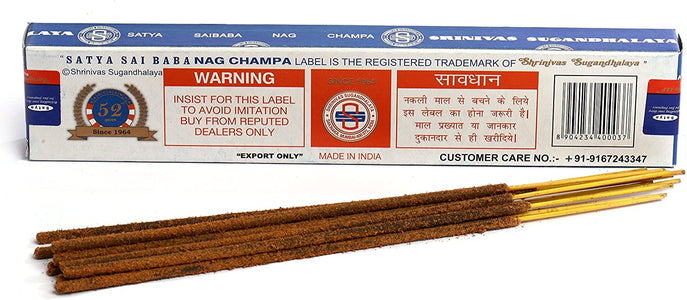 Satya 3 Packs Original Nag Champa Incense Sticks Joss Incense - Incense 15g Box