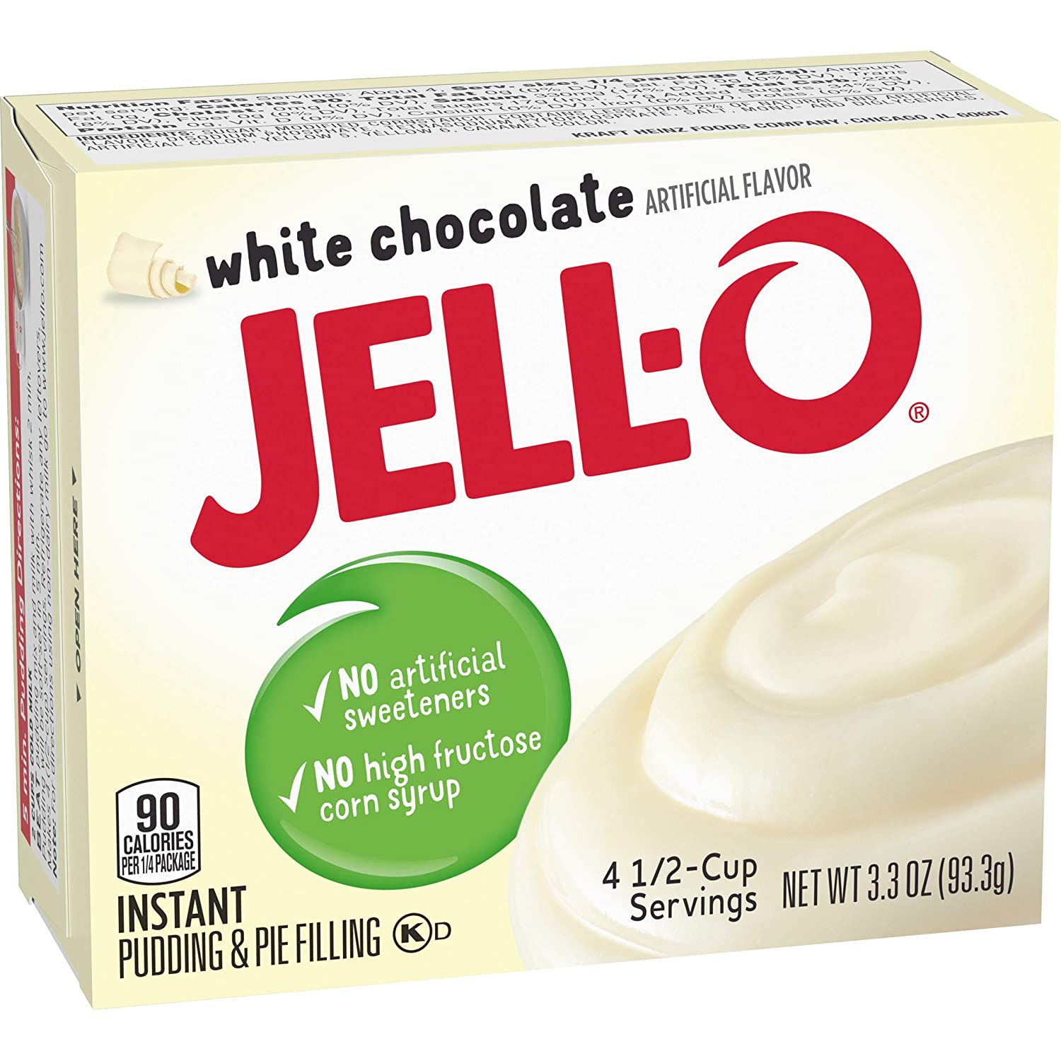 Jell-O Instant White Chocolate Pudding & Pie Filling (3.3 oz Boxes, Pack of 6)