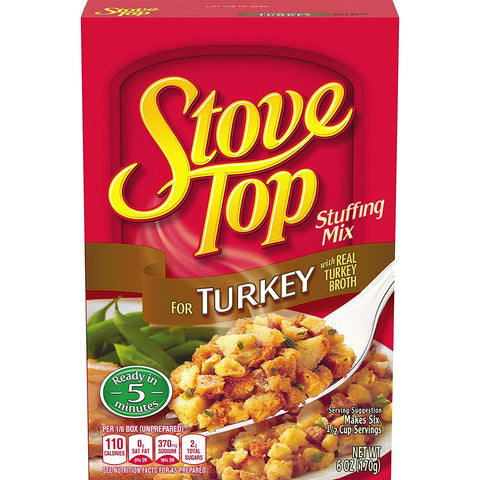 Image of Stove Top Stuffing Mix, Turkey, 6 Ounce (Pack of 2)