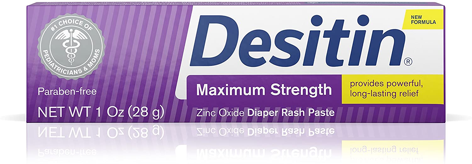Desitin Maximum Strength Baby Diaper Rash Cream with 40% Zinc Oxide, Travel Size, 1 oz
