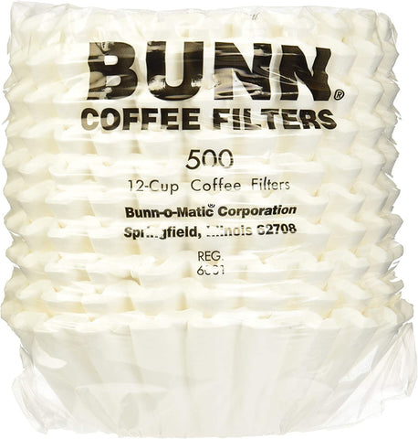 Image of Bunn 20115.0000 1000 Count 12 Cup Commercial Coffee Brewer Filters, White (1000)