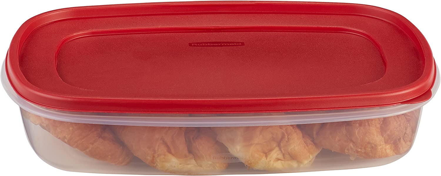 Rubbermaid Easy Find Lids Food Storage Container, 1.5 Gallon, Racer Red