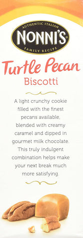 Image of NONNI'S Biscotti Turtle Pecan 6.88 Oz. Box of 8 Individually Wrapped Biscotti (2 Pack)