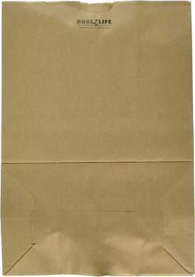 DURO Heavy Duty Kraft Brown Paper Barrel Sack Bag, 57 Lbs Basis Weight, 12 x 7 x 17, 100 Ct/Pack