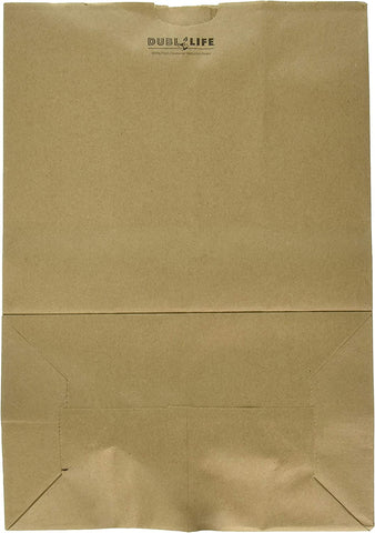 Image of DURO Heavy Duty Kraft Brown Paper Barrel Sack Bag, 57 Lbs Basis Weight, 12 x 7 x 17, 100 Ct/Pack