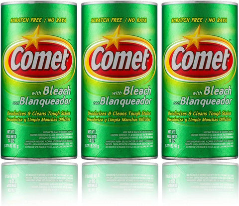 Image of Comet Cleaner with Bleach Powder 14-Ounces | Scratch-Free | 3-Pack