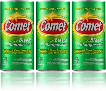 Comet Cleaner with Bleach Powder 14-Ounces | Scratch-Free | 3-Pack