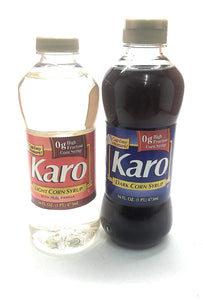 Karo Syrup Variety Pack of Dark Corn Syrup 16 oz & Light Corn Syrup 16 oz