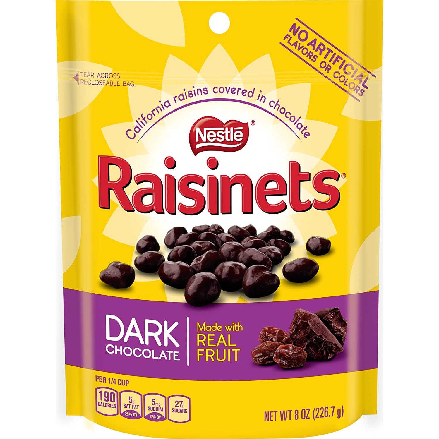 Raisinets Chocolate Stand Up Bag, Dark, 8 Ounce