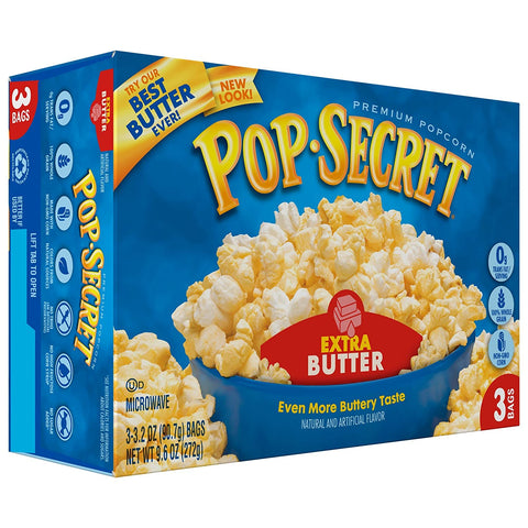 Image of Pop Secret Popcorn, Extra Butter, 3-Count Box