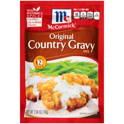 Image of McCormick Original Country Gravy Mix (Pack of 4) 2.64 oz Packets